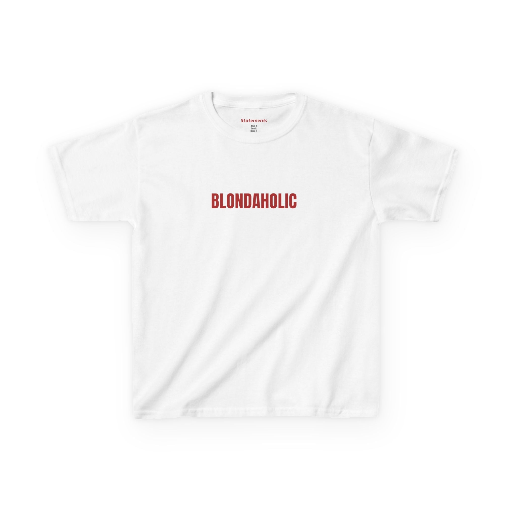 Blondaholic Baby Tee - White