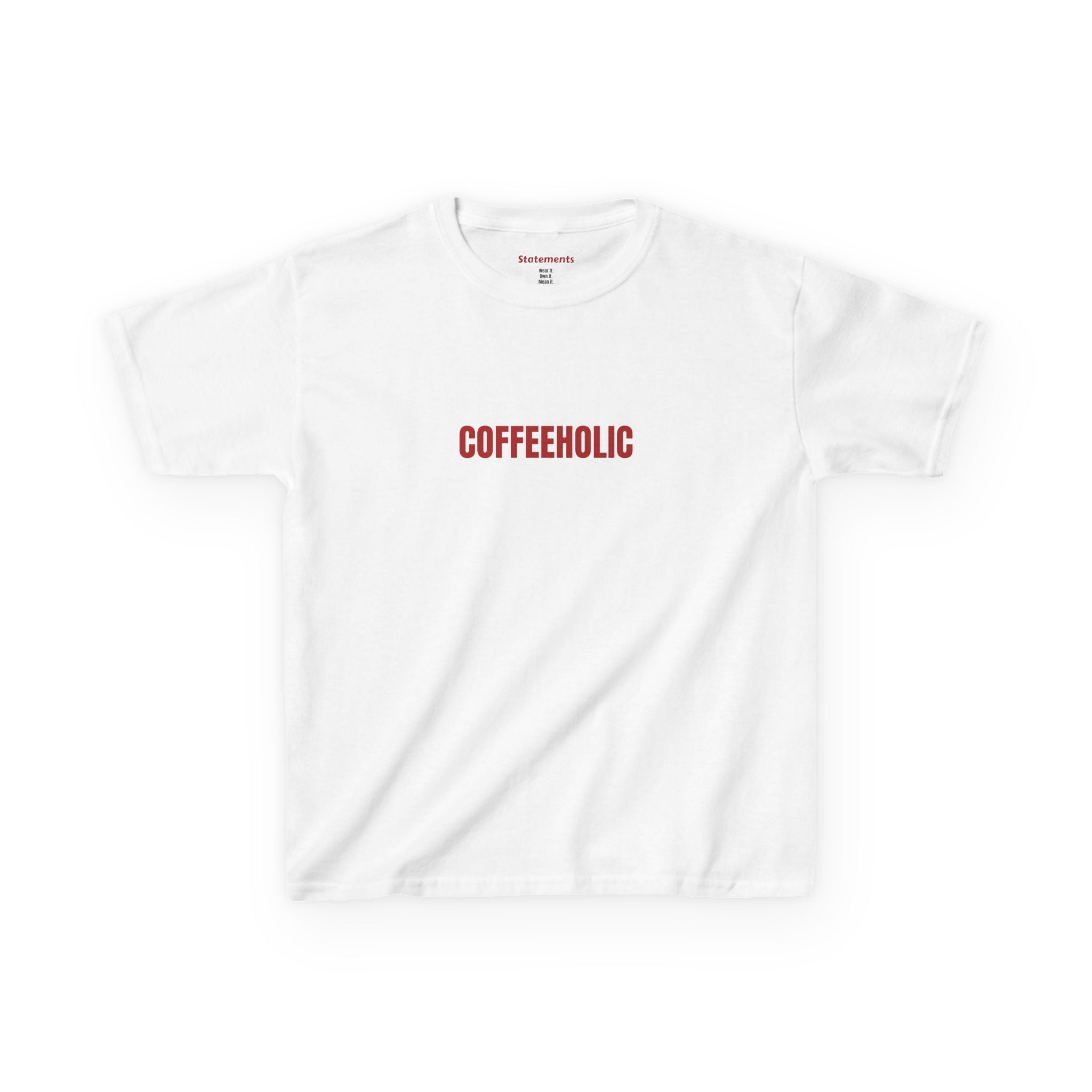 Coffeeholic Baby Tee - White